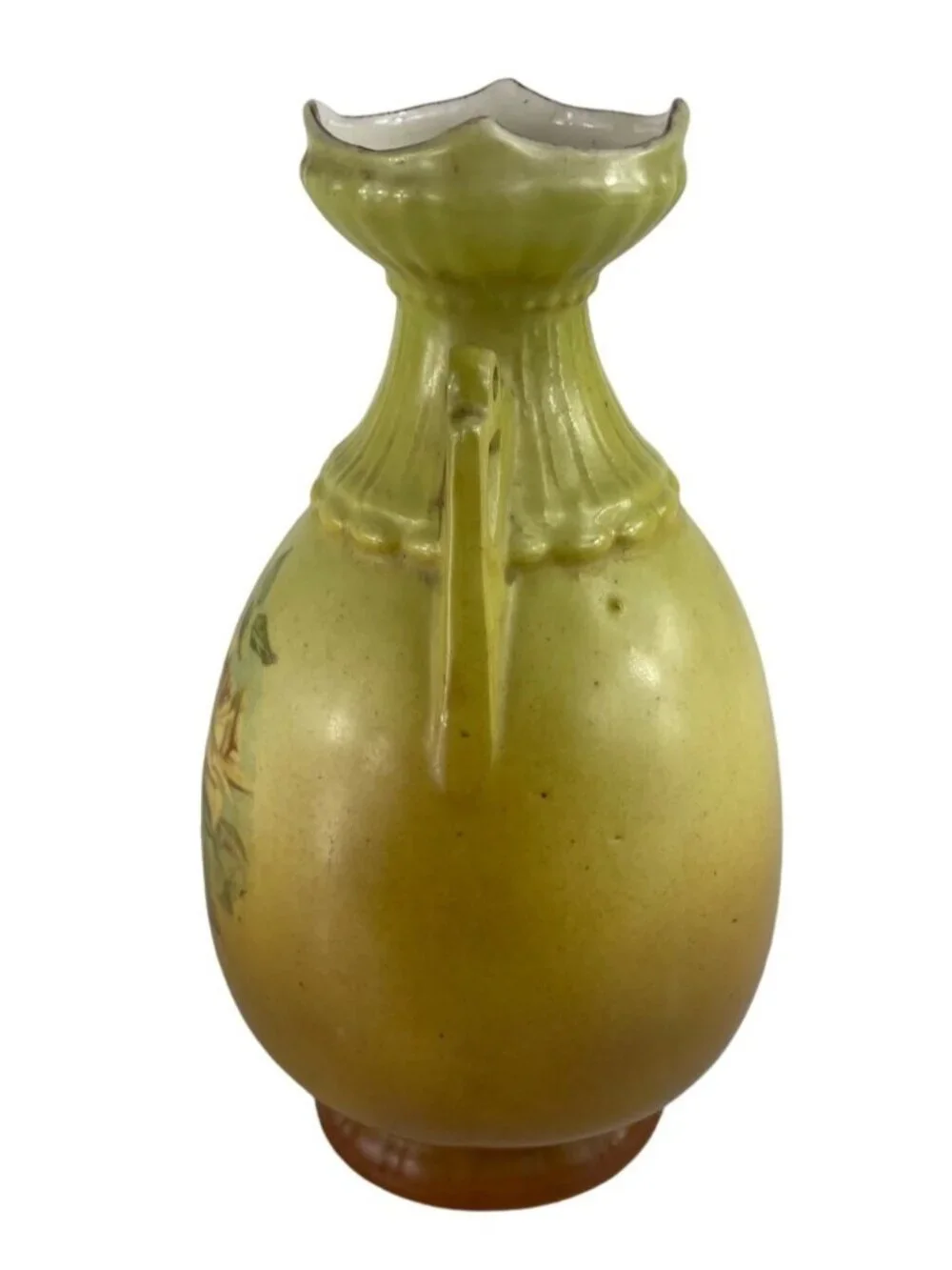 Antique Bohemian Art Nouveau Handled Urn Bud Vase Tall Cottagecore Victorian